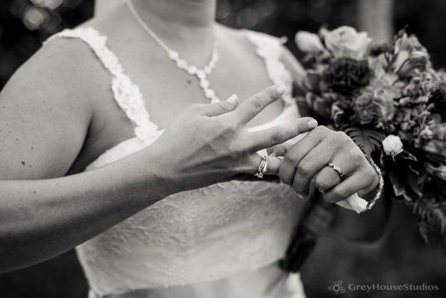 priam vineyards wedding ceremony photos bride with rings