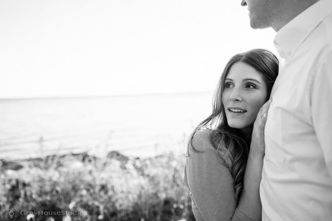 Alicia + Ken's Beach Engagement photos at Sasco Point in Fairfield, CT by GreyHouseStudios