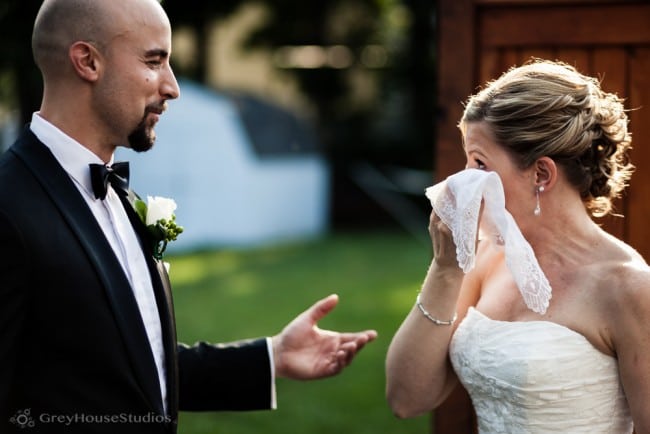 bride and groom first look crying photos new haven