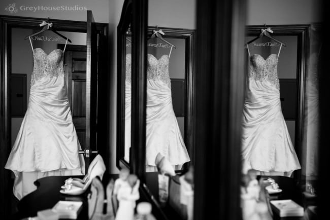long island wedding photos wedding dress reflection in mirror