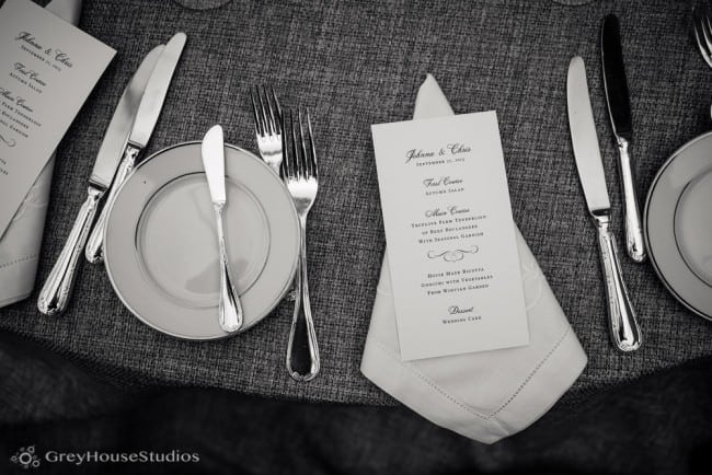 winvian wedding photos farm table wedding details menu