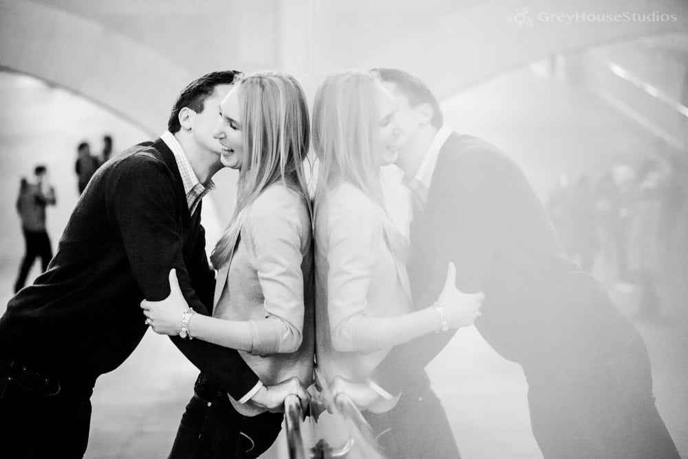 Russell + Ruth's Grand Central Terminal Engagement photography in Manhattan NYC by GreyHouseStudios