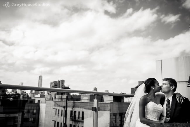 nyc east village rooftop first look wedding photos