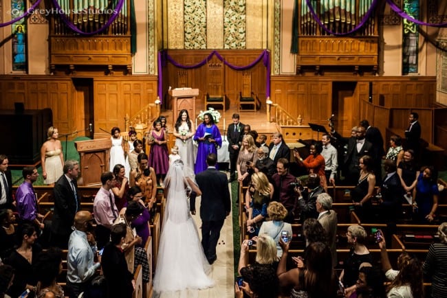 middle collegiate church nyc wedding ceremony father daughter walking down aisle photos
